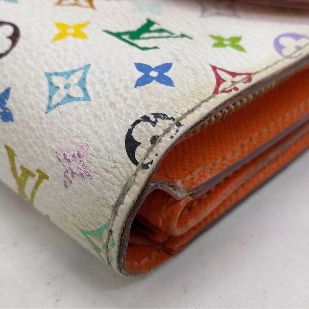 Auth Vtg Louis Vuitton 33 Multicolor Murakami Flap Compact Trifold Joy Wallet - Picture 9 of 9